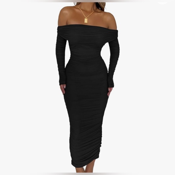 Black midi cocktail dress - Picture 3 of 6